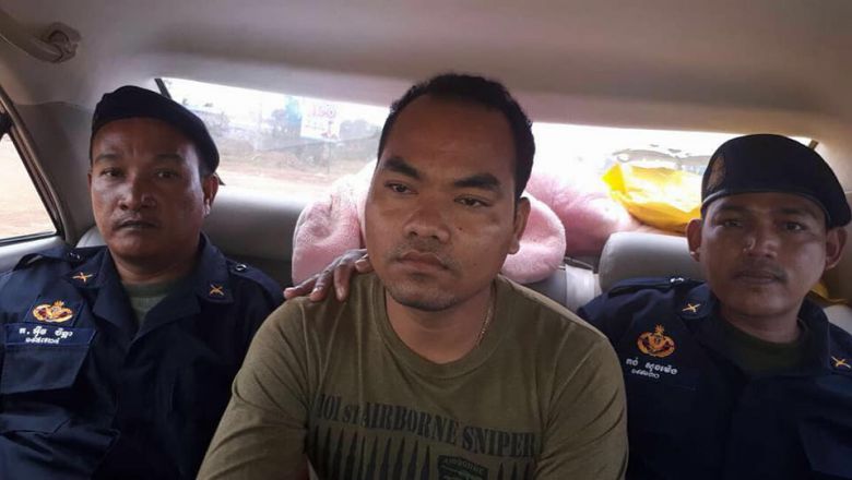 Yim Sokan, 35, was arrested on Monday by national and provincial Military Police in Kampong Speu’s Phnom Sruoch district. Photo supplied 